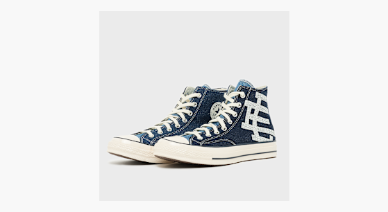 Buy Converse x Eric Emanuel Chuck 70 Navy Denim in blauw | A19037C