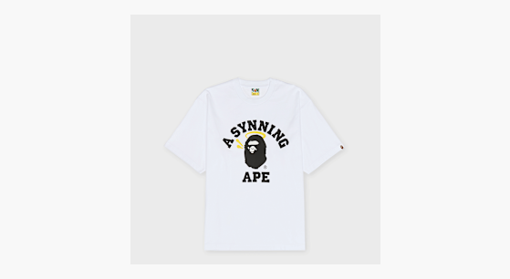 Buy A Bathing Ape x Spotify x Central Cee College Tee in white