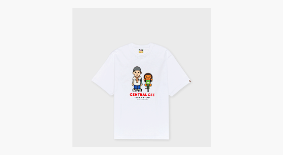 Buy A Bathing Ape x Spotify x Central Cee Baby Milo Tee in white