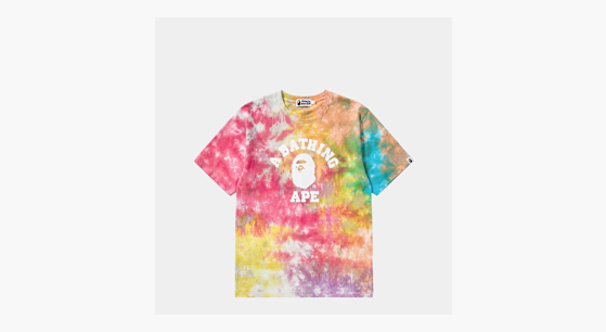 Buy A Bathing Ape Tie Dyed College Relaxed Fit Tee M multi in