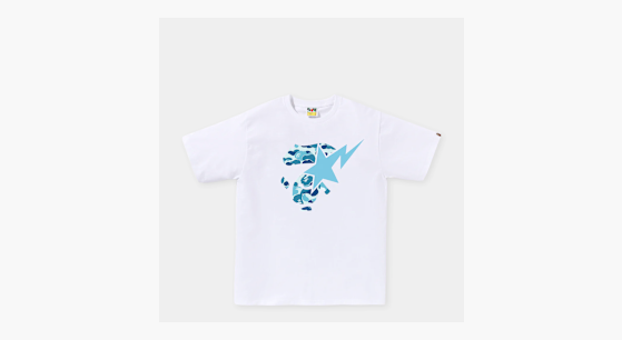 Buy A Bathing Ape ABC Camo Ape Face Sta Tee M in white