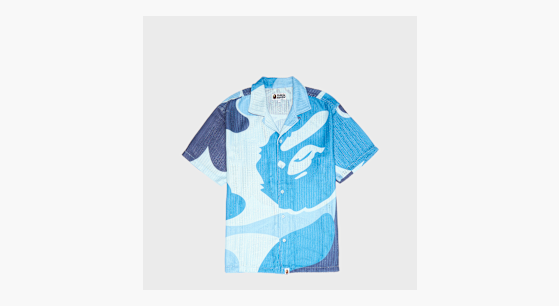 Buy A Bathing Ape Mega ABC Camo Mesh Shirt M in blue