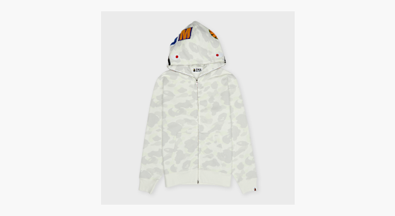 Buy A Bathing Ape City Camo Shark Regular Fit Full Zip Hoodie in