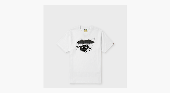 Buy A Bathing Ape Graffiti Ape Face Tee in white