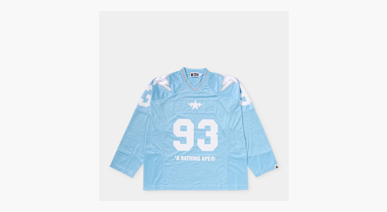 Buy A Bathing Ape Line Camo Multi Logo Cropped Fit Football Jersey