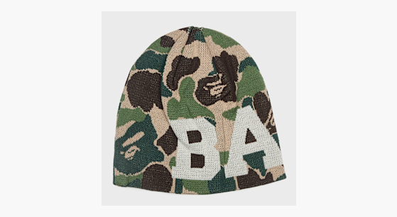 Buy A Bathing Ape ABC Camo Knit Cap in green | 001HTM301002MGRN