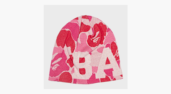 帽子 Bape Abc Camo Knit Cap Buy A Bathing Ape ABC Camo Knit Cap in light pink