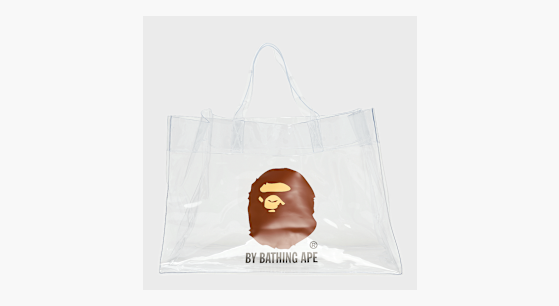 Buy A Bathing Ape Ape Head Clear Bag clear Ape Head Clear Bag in 