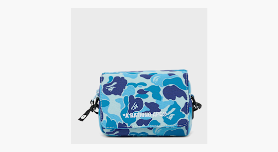 Buy A Bathing Ape ABC Camo Mini Shoulder Bag in blue