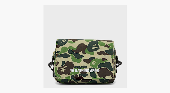 Buy A Bathing Ape ABC Camo Mini Shoulder Bag in groen