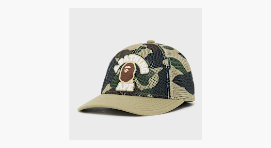 A BATHING APE 1st CAMO COLLEGE メッシュキャップ Buy A Bathing Ape 1st Camo College Embrodery Patched Mesh Cap