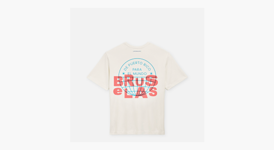 Buy adidas Originals x Bad Bunny Brussels Merch Tee in beige