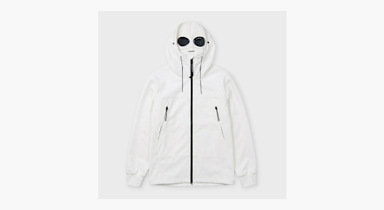 Buy C. P. Company Shell-R Goggle Jacket in white | MOW728A00-5968A