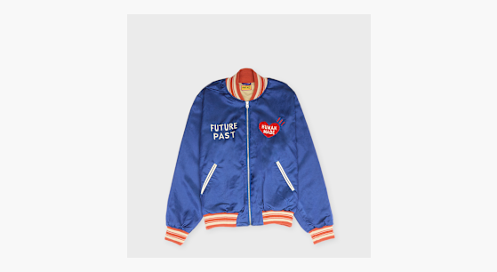 Buy HUMAN MADE Satin Jacket in blue | HM31JK008-BL | solebox