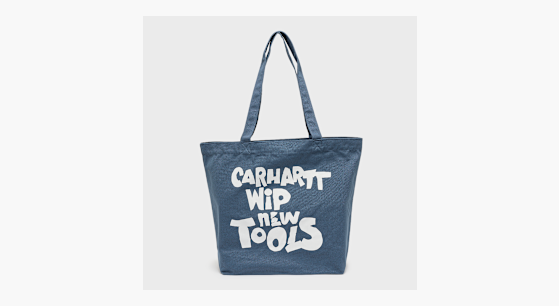 Buy Carhartt WIP Canvas Graphic Tote Bag in blue | I033975-3ZU.XX
