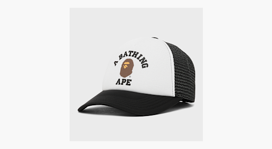 Buy A Bathing Ape College Mesh Cap in black | 001CPM801001MBLK