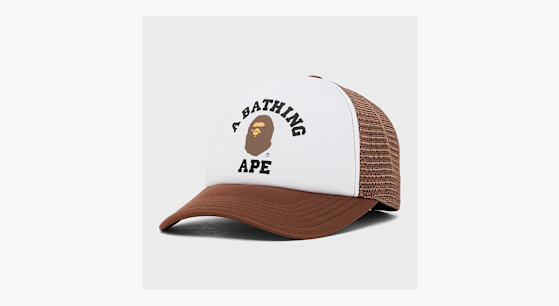 [ライオンちゃん]A BATHING APE MESH CAP Buy A Bathing Ape College Mesh Cap in brown | 001CPM801001MBRW