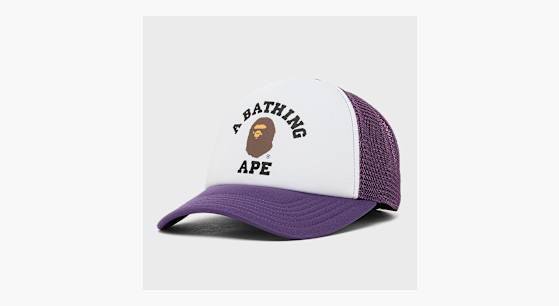 Buy A Bathing Ape College Mesh Cap in purple | 001CPM801001MPUR