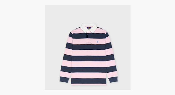 Polo by Ralph Lauren Rugby Shirt, ラガーシャツ Buy Polo Ralph Lauren The Iconic Rugby Shirt in carmel pink