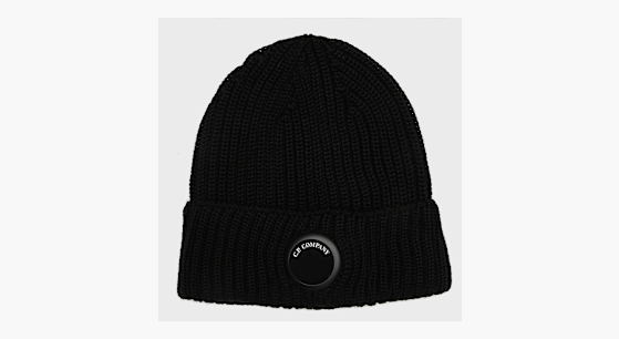Buy C. P. Company Extrafine Merino Wool Lens Beanie in black