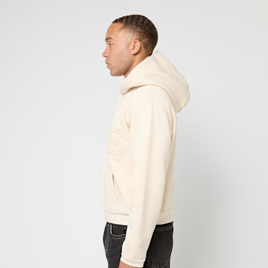 Buy ERL Varsity Zip-Up Hoodie Knit in beige | ERL10T023-1 at MBCY