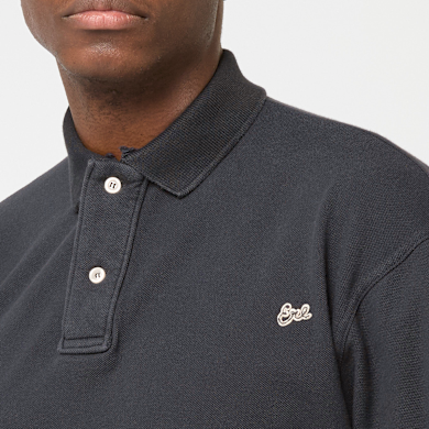 Buy ERL Double Sleeve Polo T-Shirt Knit in grey | ERL10T035-1 at MBCY