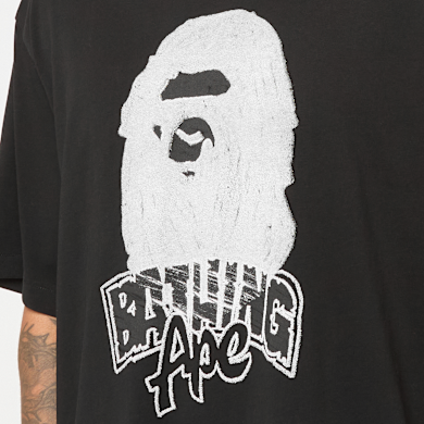 Buy A Bathing Ape Hand Drawn Ape Head Relaxed Fit Tee M in black
