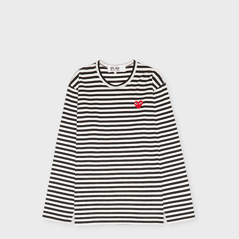 Buy Comme des Garcons Play Play Big Heart Sweatshirt in black | AX