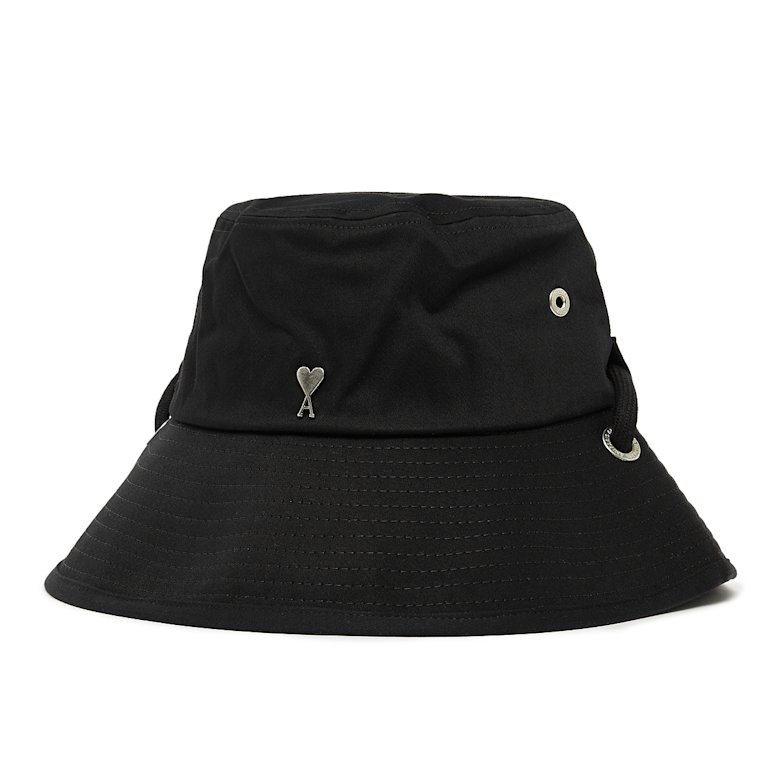 Buy AMI PARIS ADC Bucket Hat with String in zwart | UHA233  display picture 1