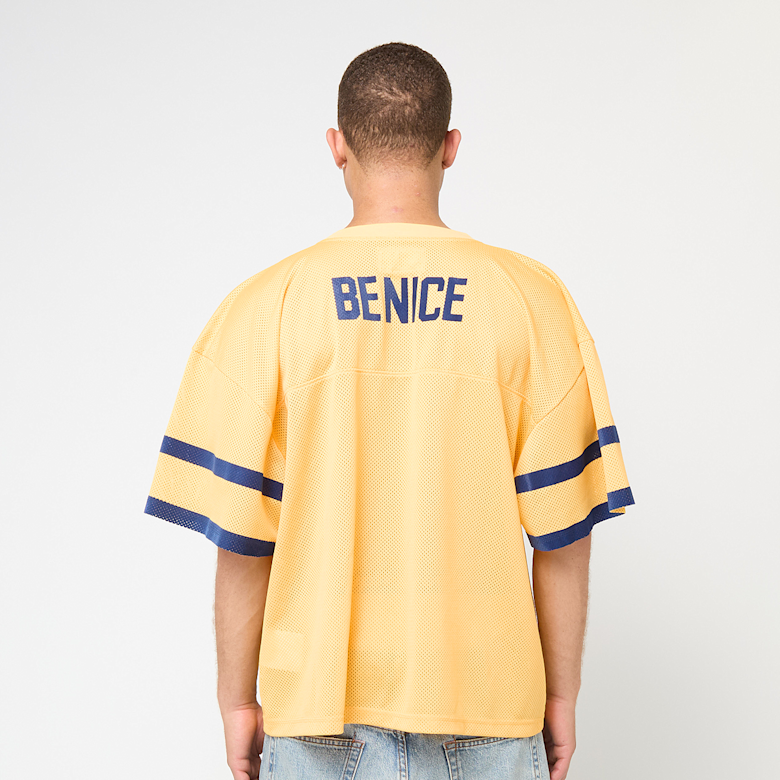 Buy ERL Venice 76 Knit Football Top in yellow | ERL10T014-1 at MBCY