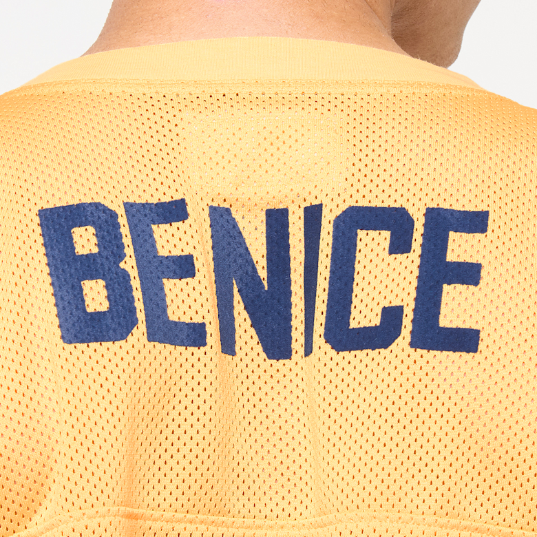 Buy ERL Venice 76 Knit Football Top in yellow | ERL10T014-1 at MBCY