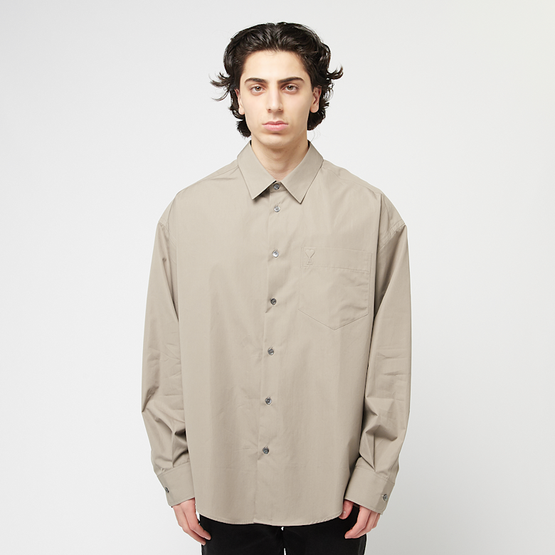 Buy AMI PARIS Ami De Coeur Boxy Fit Shirt in beige | USH145.CO0076