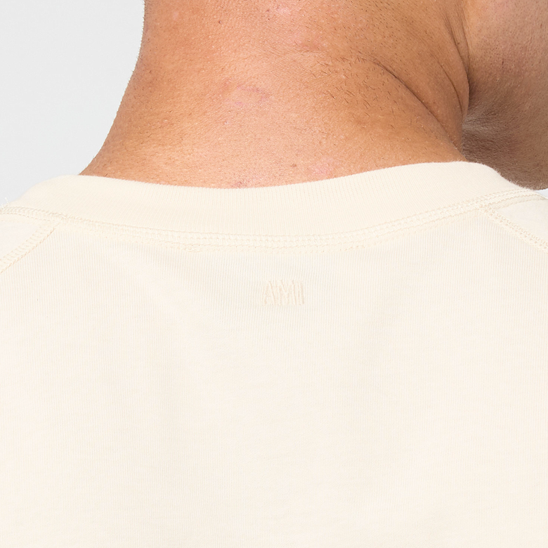 Buy AMI PARIS Tee Shirt SS in beige | UTS334.JE0172-185 at MBCY