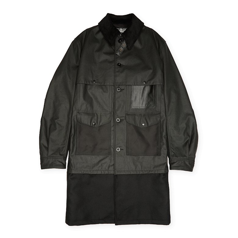 Buy Junya Watanabe MAN Leather Coat in black | WP-J026-W25-1 at MBCY