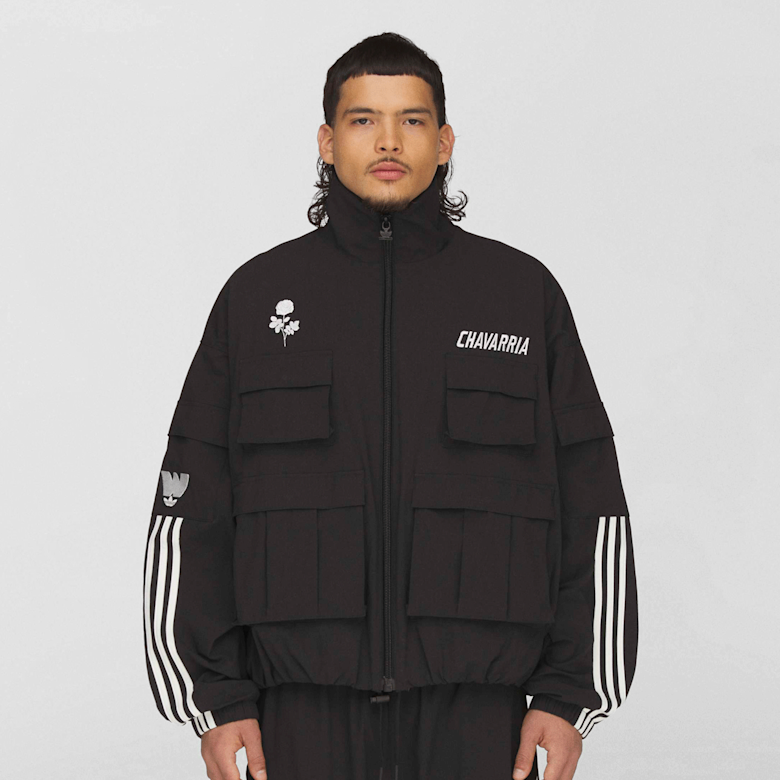 Buy adidas Originals x Willy Chavarria Cargo Track Jacket in black