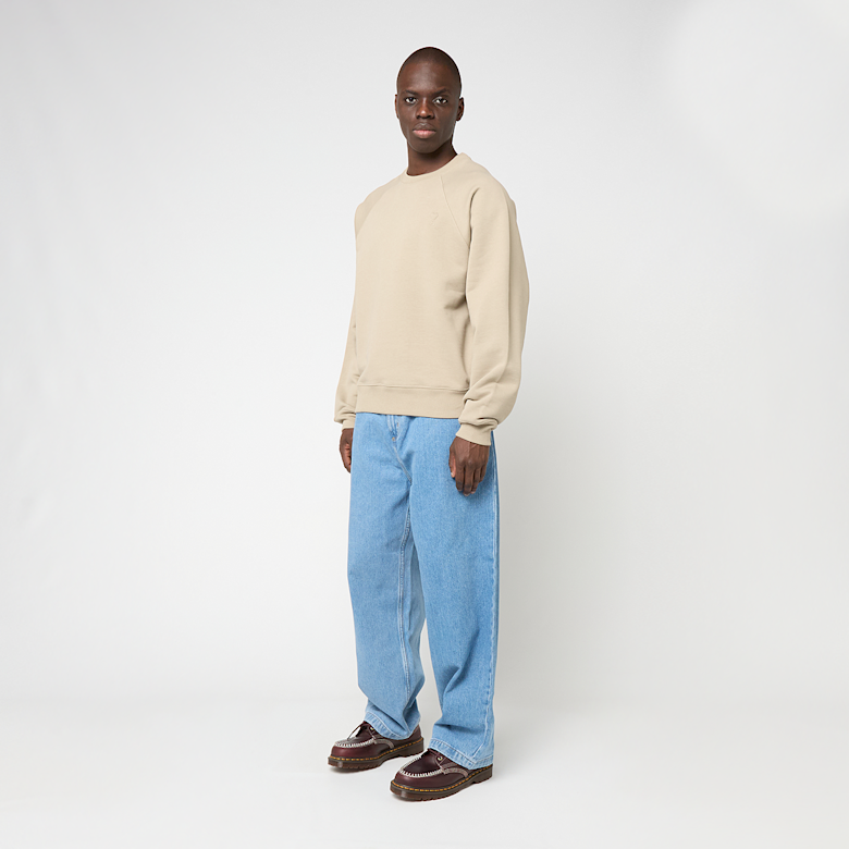 Buy AMI PARIS Small Embossed ADC Sweatshirt in beige | USW757.747