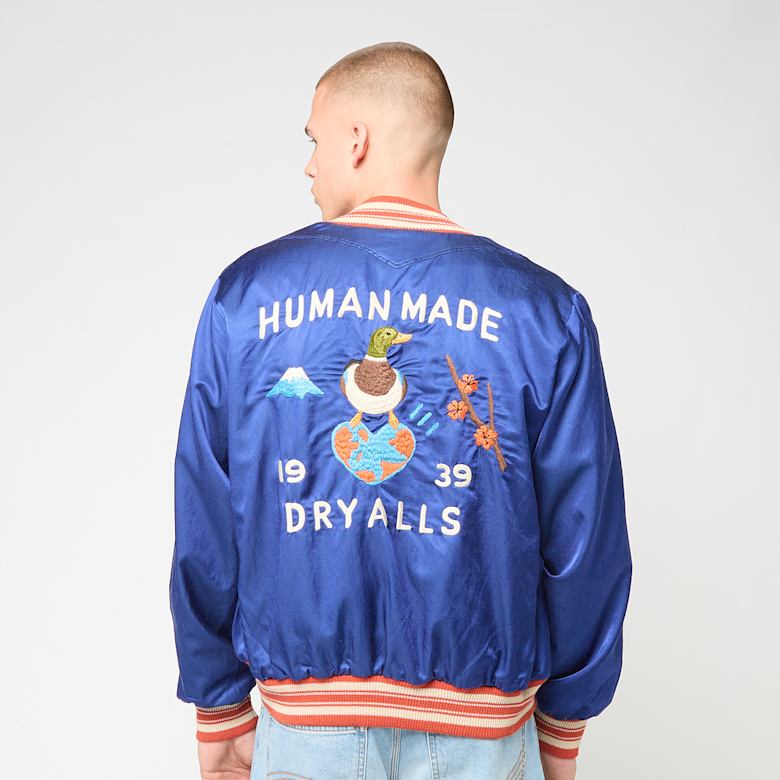 Buy HUMAN MADE Satin Jacket in blue | HM31JK008-BL at MBCY