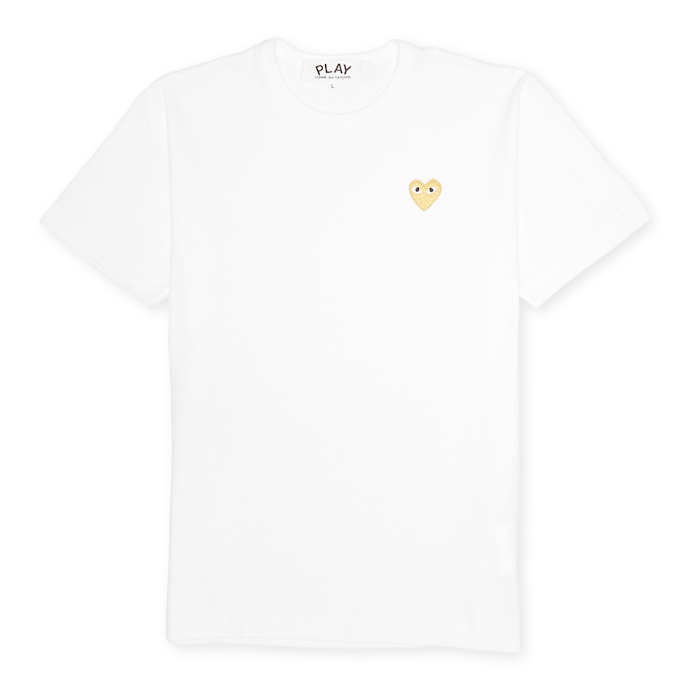 Comme des Garcons Play Gold Heart T-Shirt white 52419 1