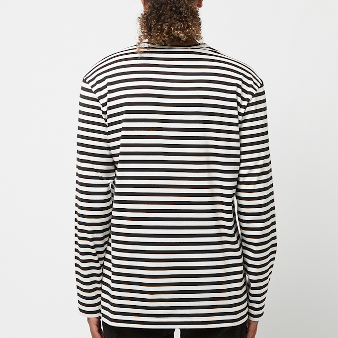 Comme des Garcons Play Play Red Heart Striped Long Sleeve T-Shirt schwarz 52420 4