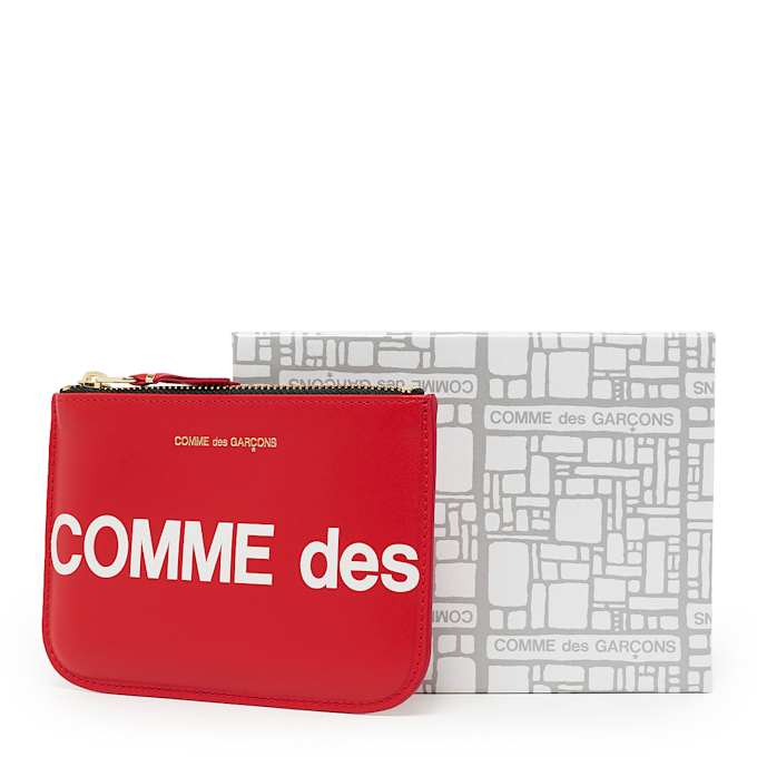 Comme des Garcons Wallet Huge Logo red 53186 4
