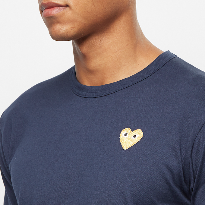 Comme des Garcons Play Gold Heart T-Shirt blauw 57547 5
