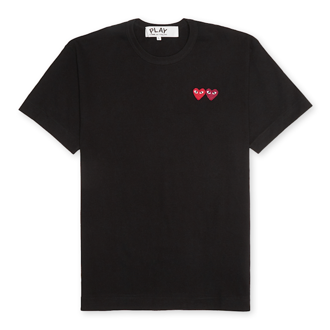 Comme des Garcons Play Play Two Heart T-Shirt black 57549 1