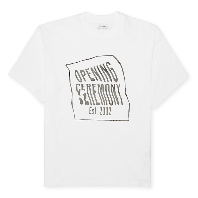 Opening Ceremony Warped Logo Regular T-Shirt white 59769 1