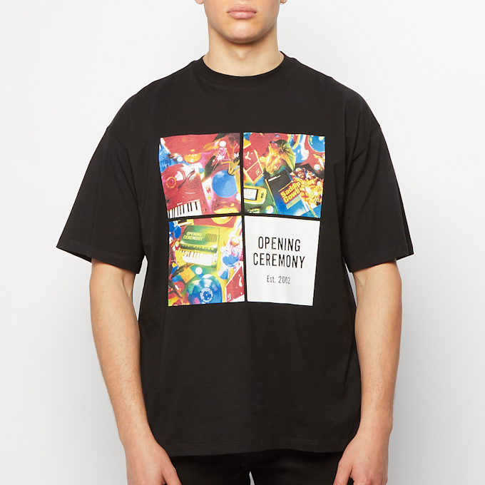 Opening Ceremony TD 4 Boxes Print Reg. T-Shirt black multicolor zwart 59775 2