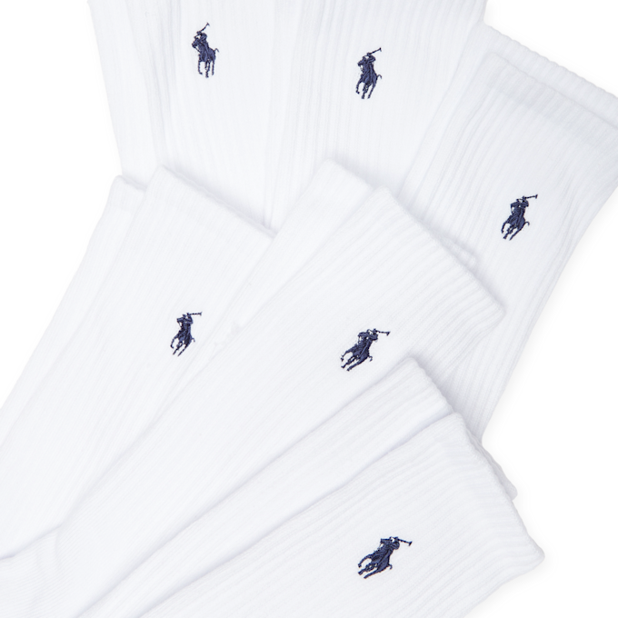 Polo Ralph Lauren Crew Socks (6 Pack) weiß 68262 3