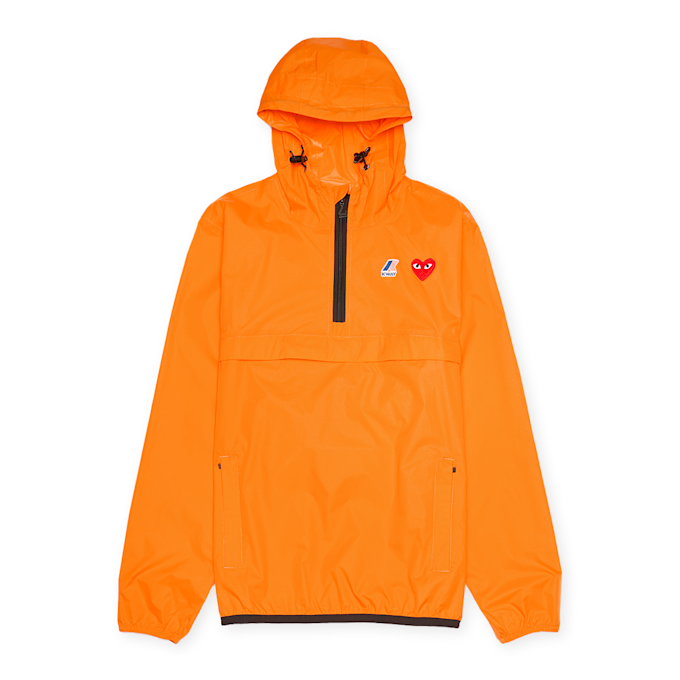 Comme des Garcons Play K-Way Hoodie Half Zip orange 71595 1