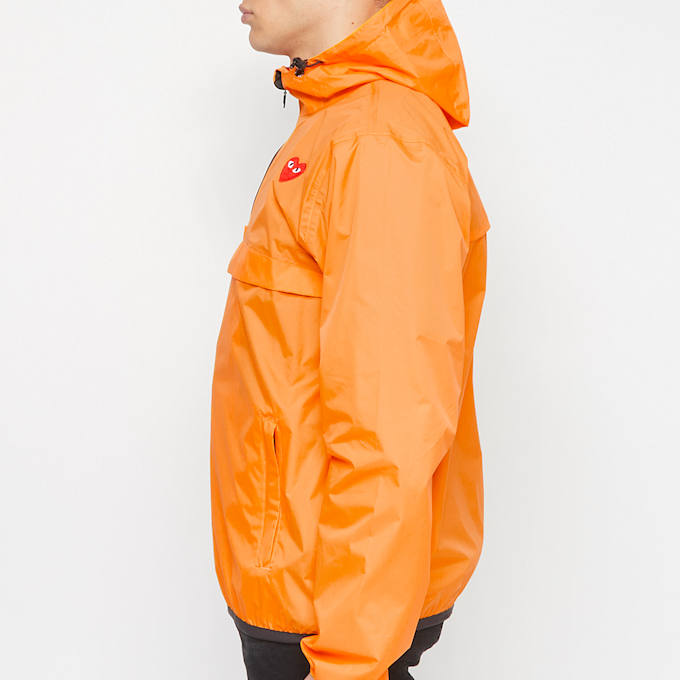 Comme des Garcons Play K-Way Hoodie Half Zip oranje 71595 3