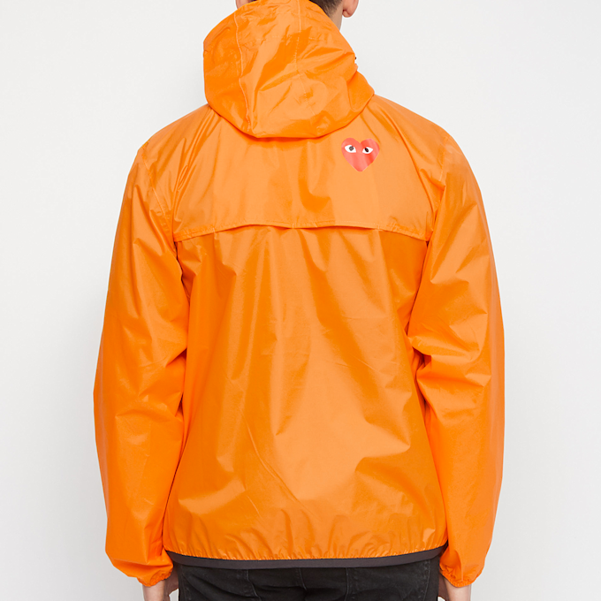 Comme des Garcons Play K-Way Hoodie Half Zip orange 71595 4
