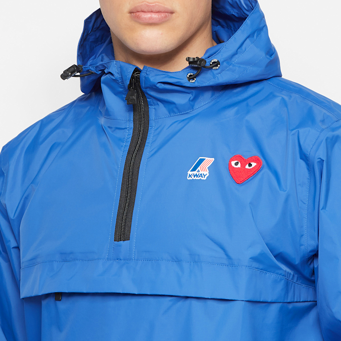 Comme des Garcons Play K-Way Hoodie Half Zip blau 71596 5