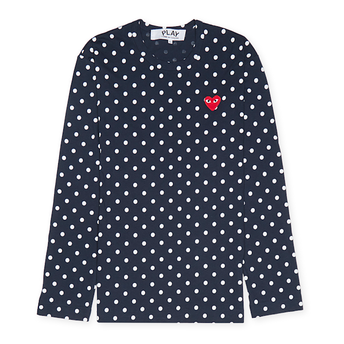Comme des Garcons Play Blue Polka Dot Longsleeve blauw 77067 1